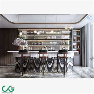 New Chinese style bar 3d model